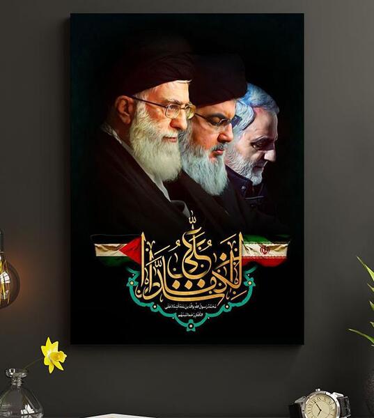 قاب عکس حاج قاسم و رهبری