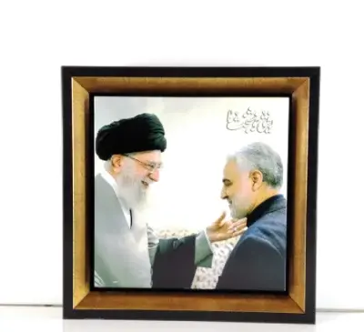 قاب عکس حاج قاسم و رهبری