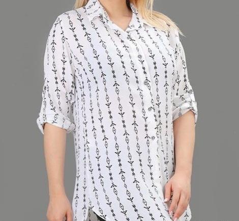 عکس شومیز با پارچه نخی