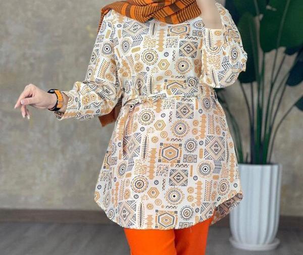 عکس شومیز با پارچه لنین