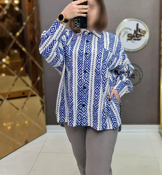 عکس شومیز با پارچه لنین