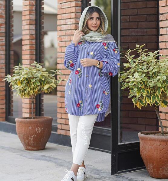 عکس شومیز با پارچه لنین