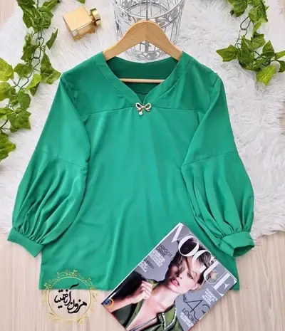عکس شومیز سبز دخترانه
