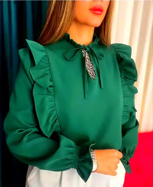 عکس شومیز سبز دخترانه