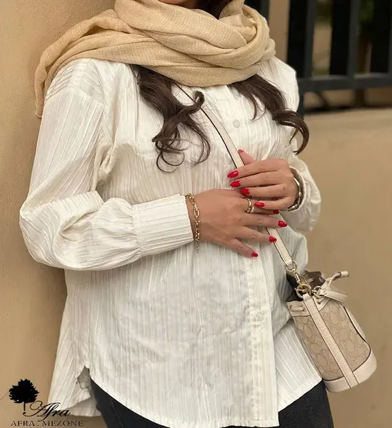 عکس شومیز مانتویی راه راه