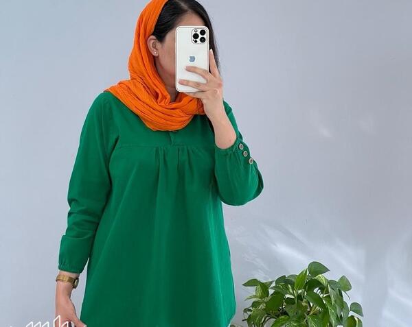 عکس شومیز دخترانه با پارچه ابروبادی