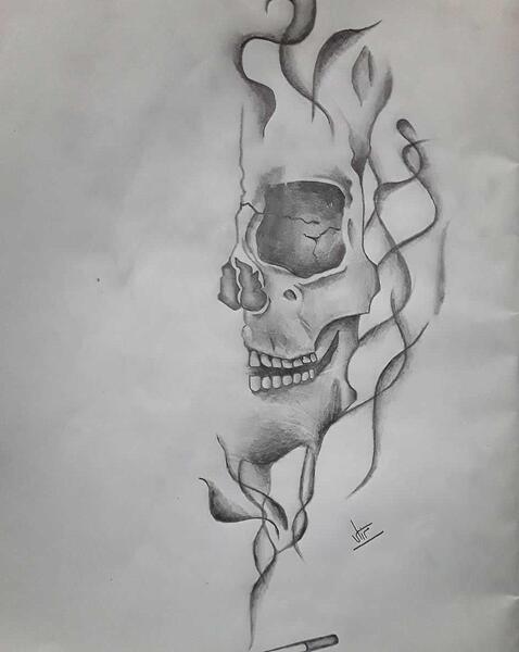 عکس نقاشی اسکلت دارک