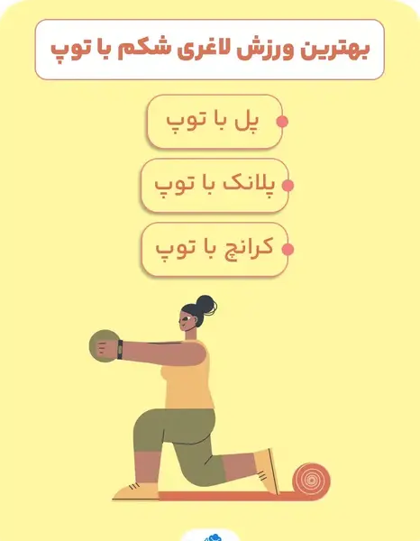 ورزش برای لاغری شکم با عکس