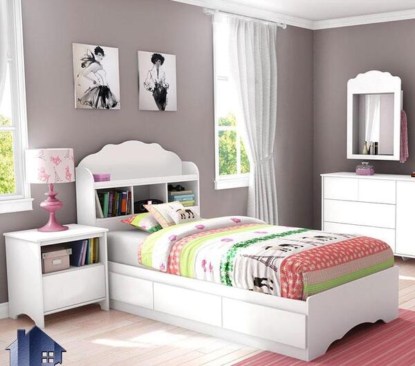 دانلود عکس تخت خواب دخترانه یک نفره