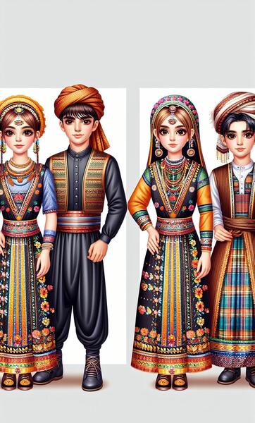 عکس دختر پسر با لباس بلوچی