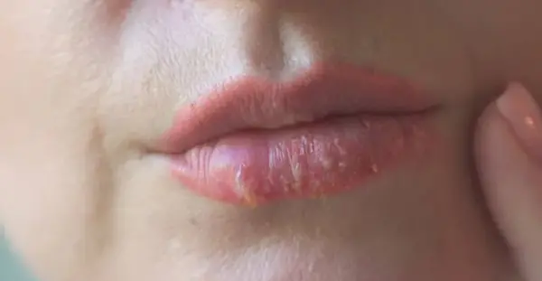 عکس گلوله شدن ژل لب نی نی سایت