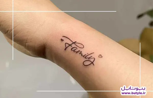 عکس تاتو نوشته رو پشت دست