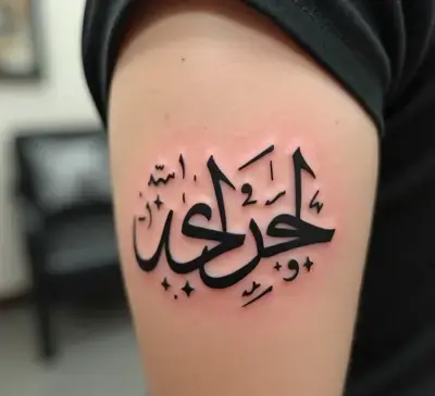 عکس وشم اسم محمد بالعربي