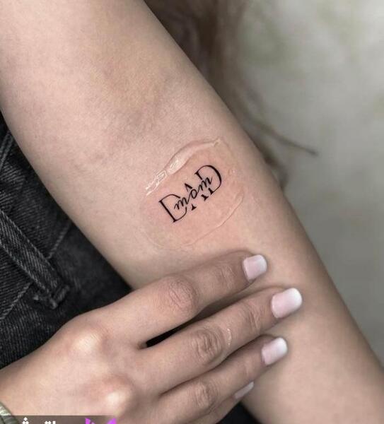 عکس تاتو طرح مادر پدر
