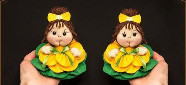 عکس عروسک با نمد ساده