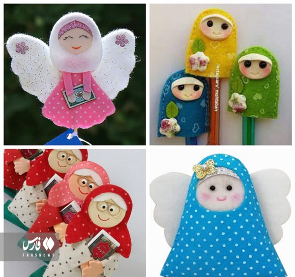 عکس عروسک با نمد ساده