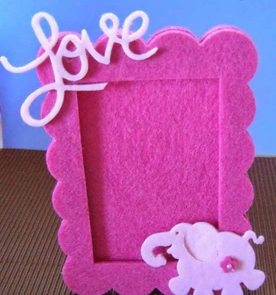 قاب عکس با نمد ساده