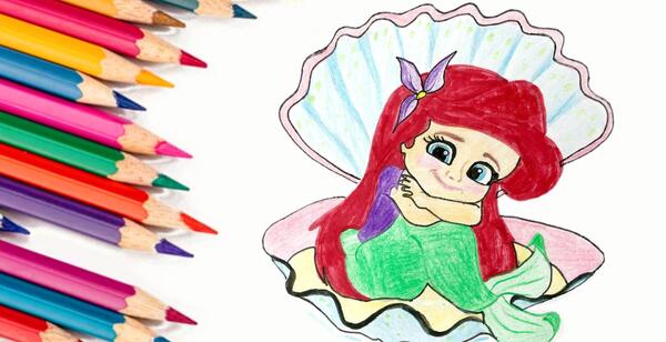 عکس نقاشی پری دریایی کوچک