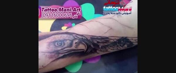 عکس تاتو عقاب روی ساعد دست