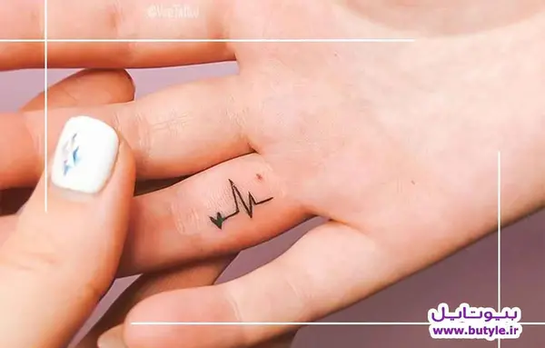 عکس تاتو ضربان قلب مینیمال