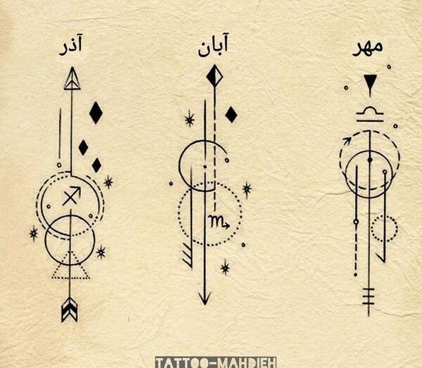 عکس تتو مینیمال نوشته فارسی