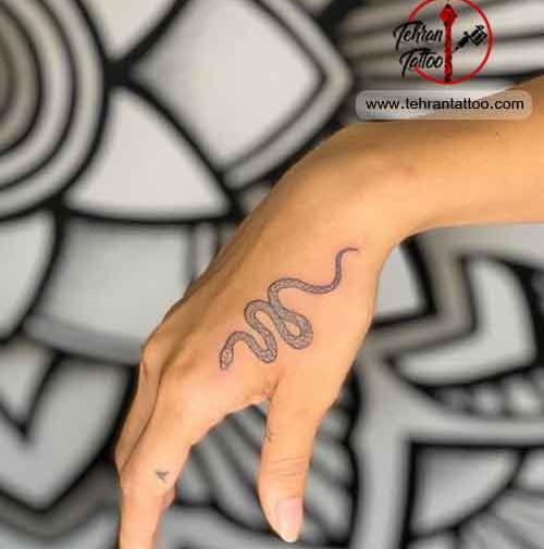عکس تاتو مینیمال مار