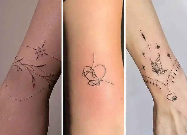 عکس تتو مینیمال رو مچ پا