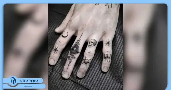 عکس تاتو مینیمال مردانه رو دست