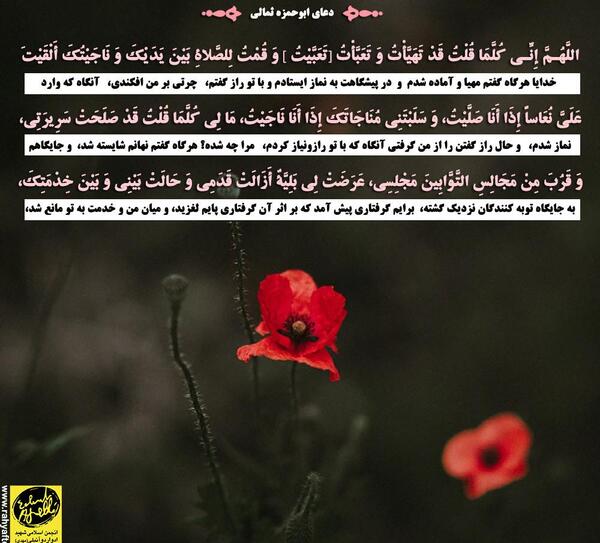 عکس نوشته دعای ابوحمزه