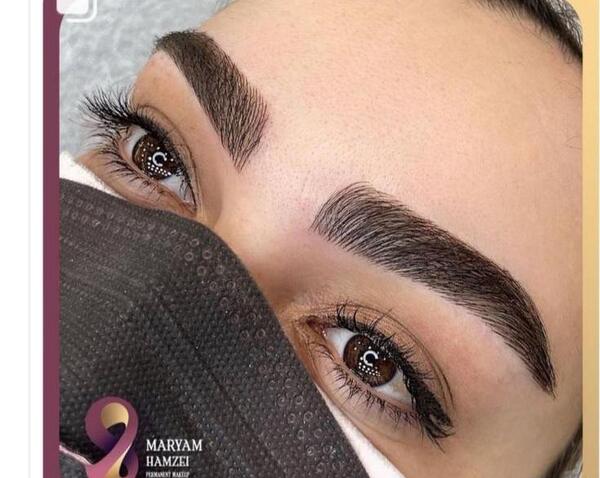 عکس میکروبلیدینگ ابرو پهن