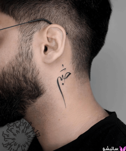 عکس طرح تاتو مینیمال پشت گردن