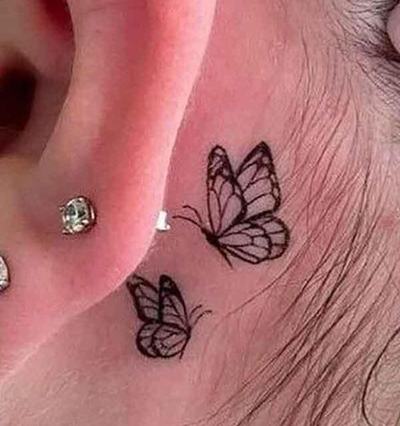 عکس ایده تتو مینیمال پروانه