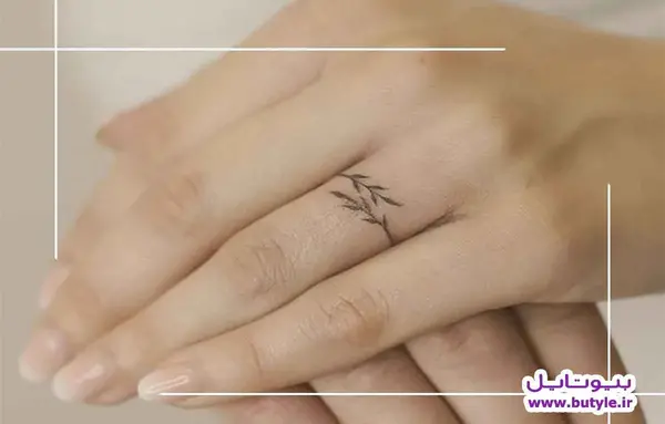عکس تاتو روی انگشت مینیمال