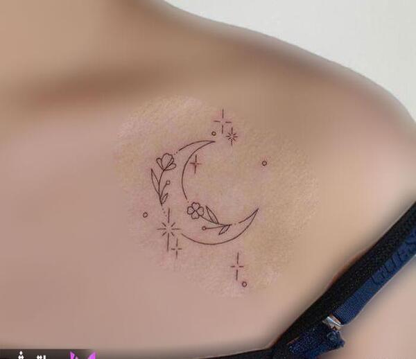 عکس تتو مینیمال ترقوه پسرانه
