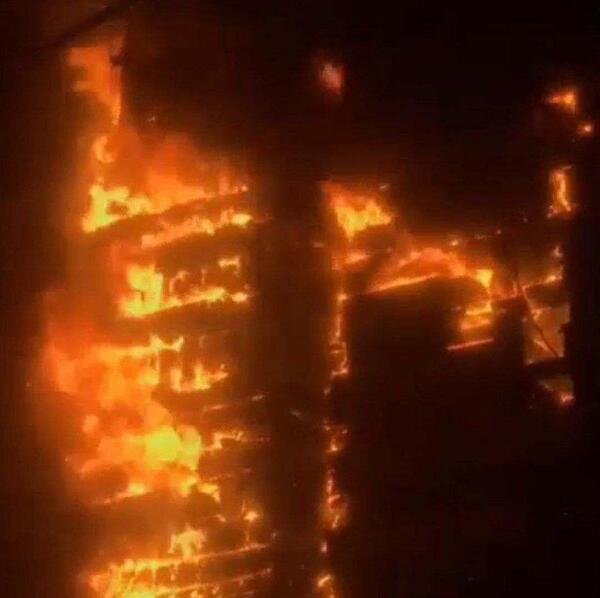 عکس اتش سوزی بیمارستان گاندی تهران