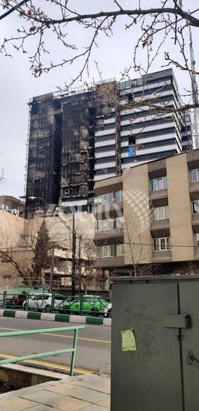عکس از آتش سوزی بیمارستان گاندی