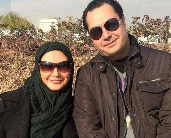 عکس لعیا زنگنه با همسرش