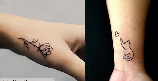 عکس تاتو با حنا روی دست