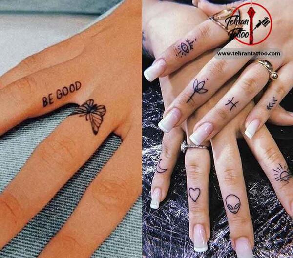 عکس تاتو روی دست با خودکار آسان