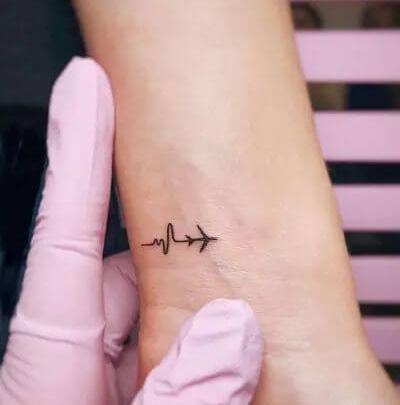 عکس تاتو روی دست ساده کوچک
