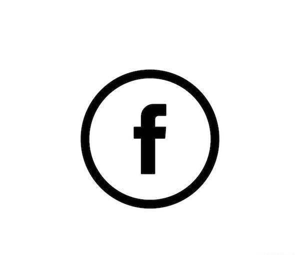 عکس logo facebook png blanco y negro
