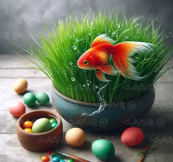 عکس عمو نوروز و سفره هفت سین