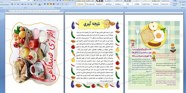 عکس نوشته در مورد صبحانه سالم