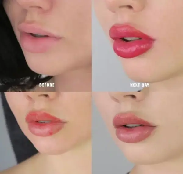 عکس رنگ تاتو لب کالباسی