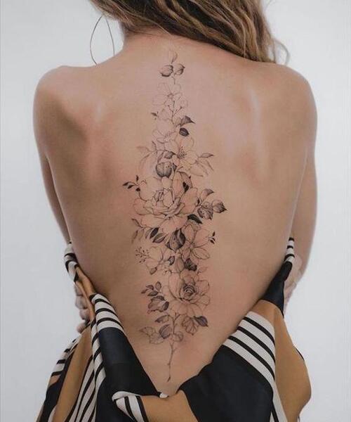 عکس تاتو روی کمر دخترانه