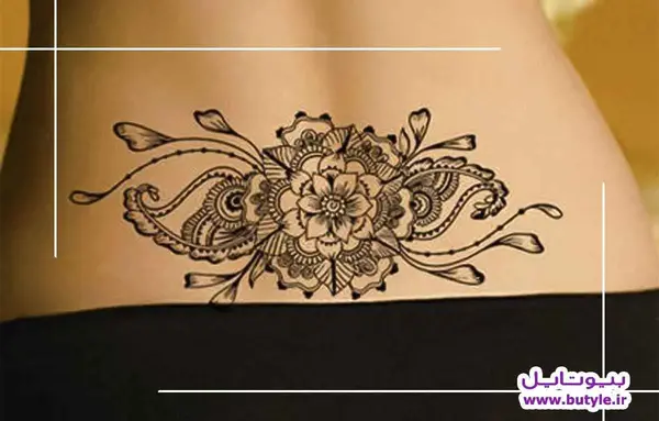 عکس تاتو روی کمر دخترانه
