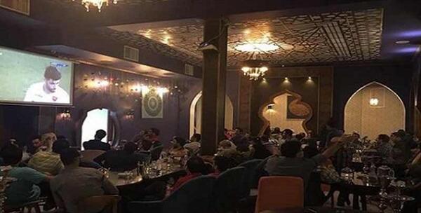 عکس دختر در کافه با قلیون
