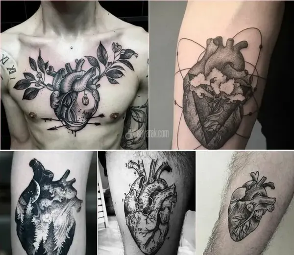 عکس تاتو قلب شکسته روی دست