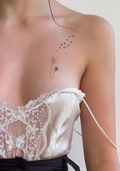 عکس تاتو قاصدک روی مچ دست
