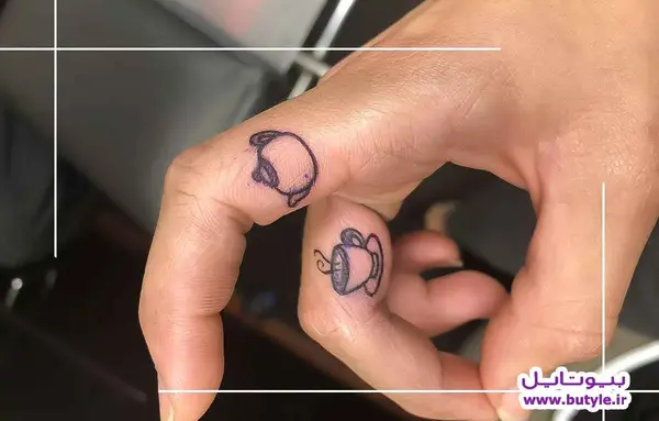 عکس تاتو قلب کوچک رو انگشت